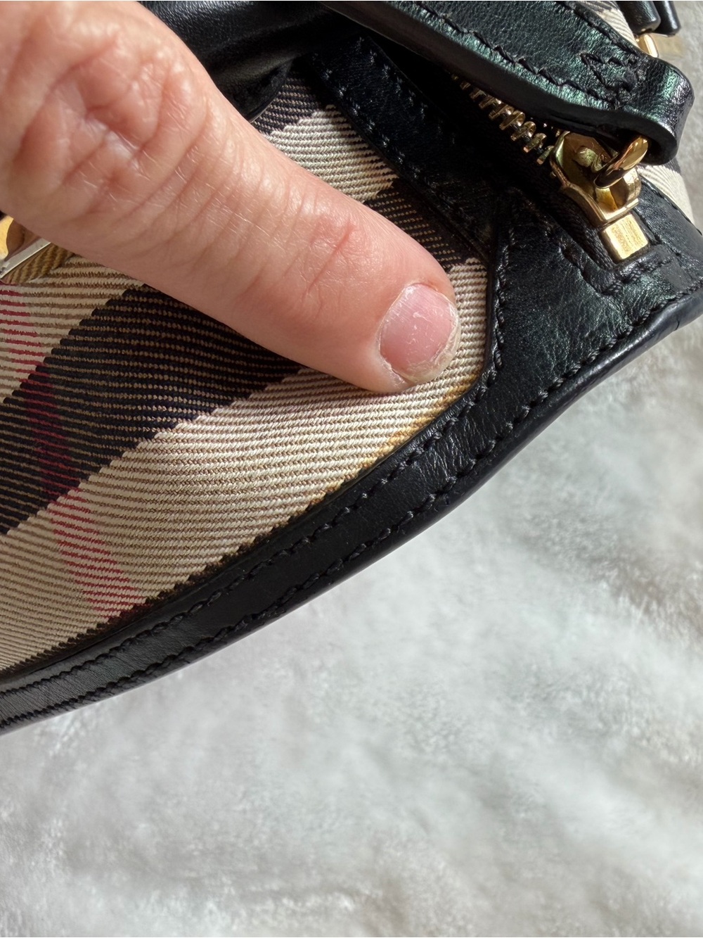 Burberry Boston haymarket canvas satchel bag - Picture 15 of 16